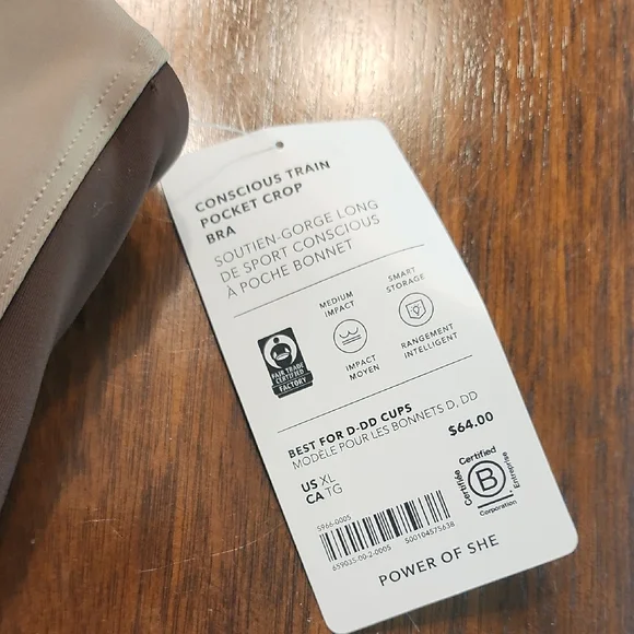 Athleta Sports Bra in Taupe and Brown - Picture 2 of 6